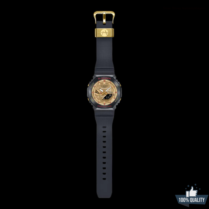 YR-211101 New Black Golden Watch.